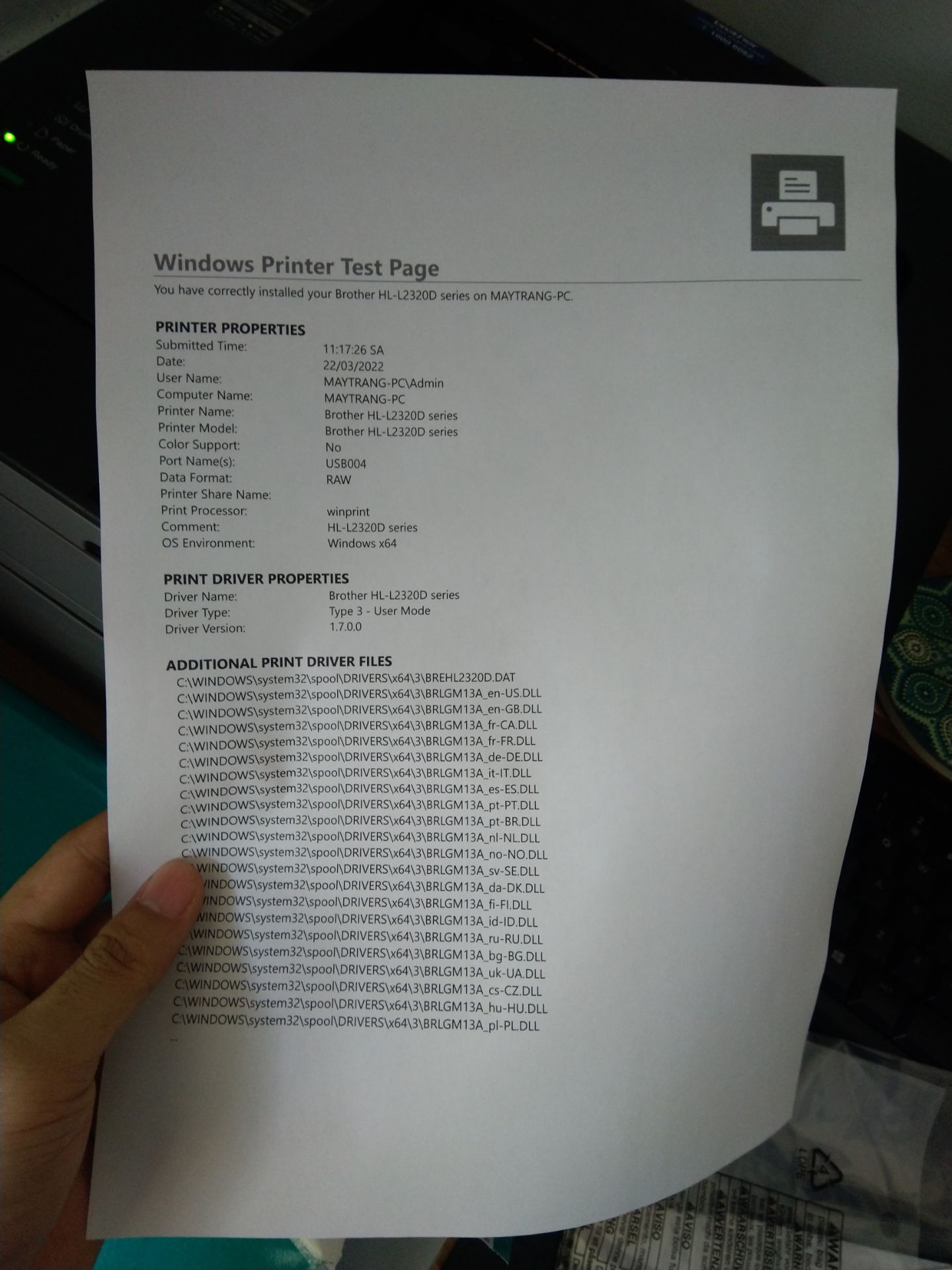 Lúc viết đánh giá này thì mình đã in được hơn 500 tờ. Máy in rất tốt và nhanh, đảo mặt tự động rất tiện lợi, shop tư vấn nhiệt tình, rất đáng để mua máy in này. Lúc viết đánh giá này thì mình đã in được hơn 500 tờ. Máy in rất tốt và nhanh, đảo mặt tự động rất tiện lợi, shop tư vấn nhiệt tình, rất đáng để mua máy in này.