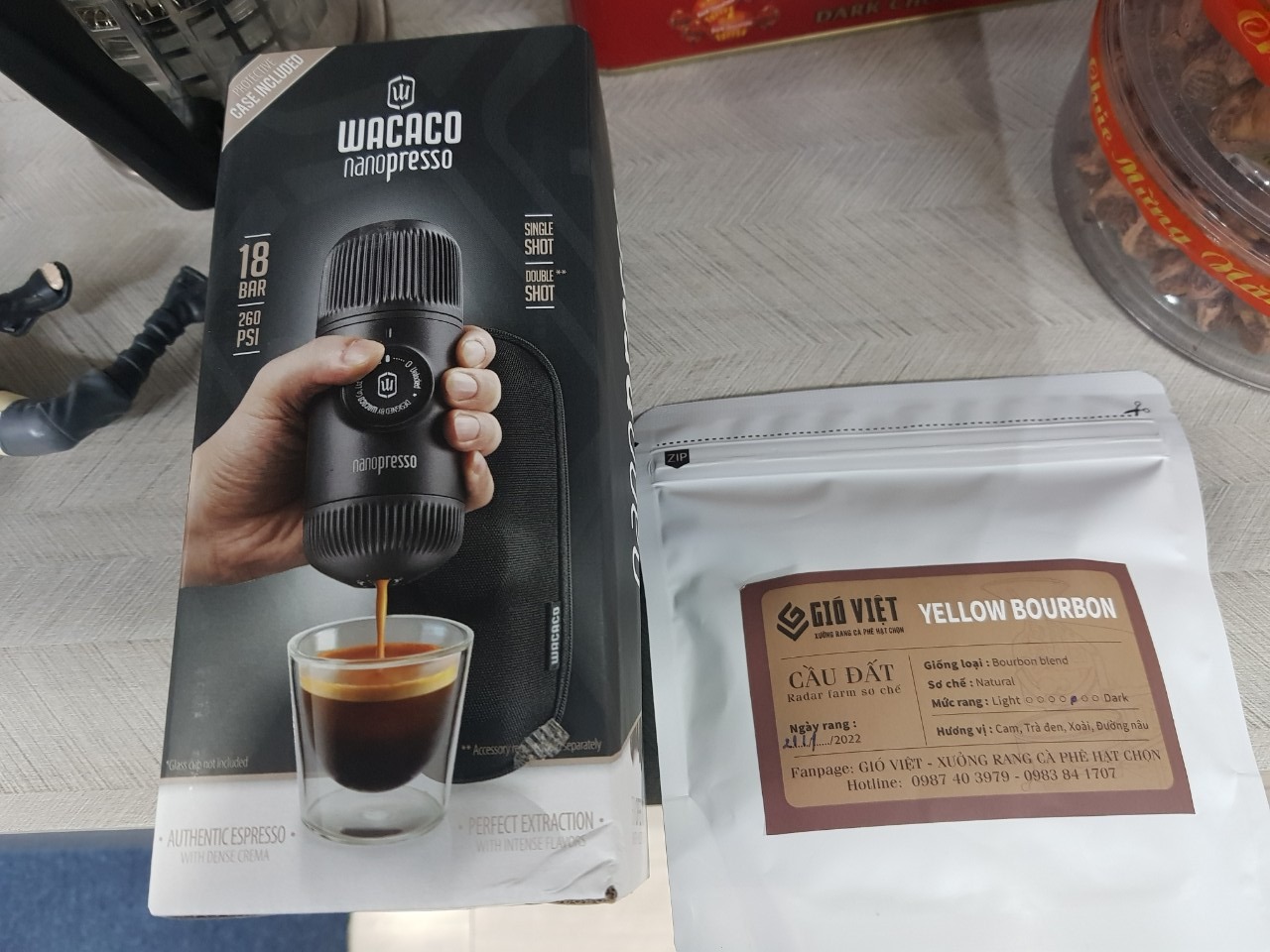 Mình nhận được hàng rồi, bao gói cẩn thận, đã kiểm tra ,thấy chất lượng máy tốt, sáng mai pha mới biết dc cafe ra sao!