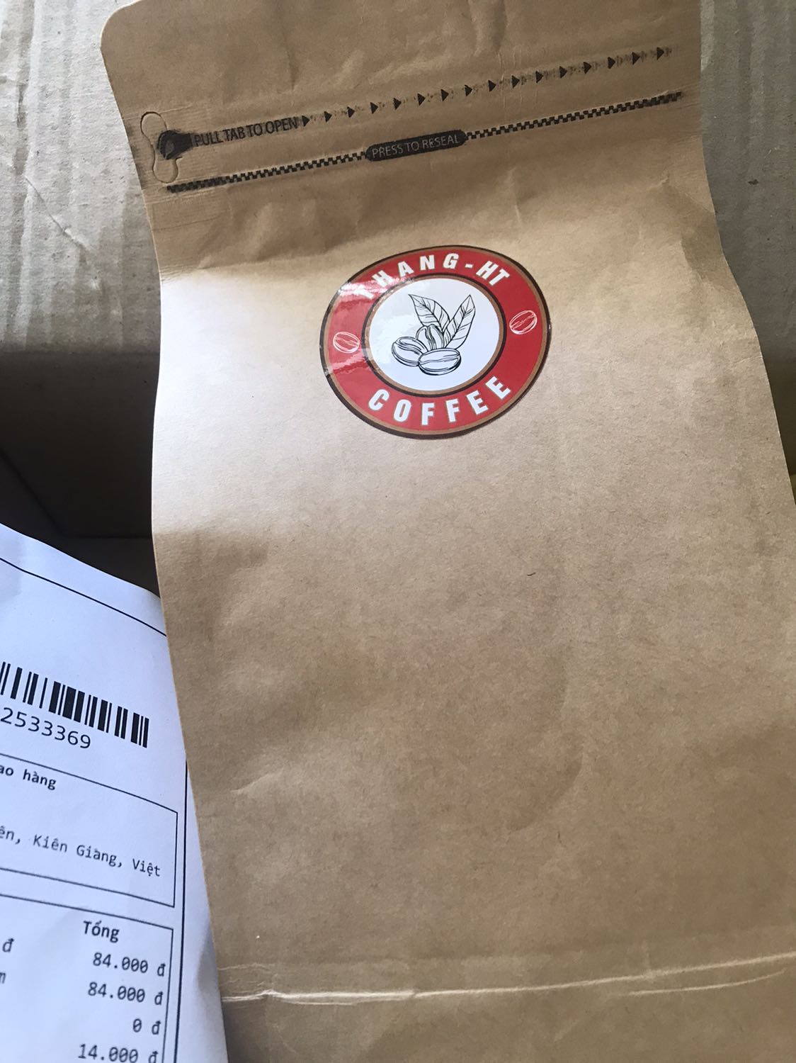 Nhận đc hàng đong gói cẩn thận! Cà phê uống ngon, hương vị thơm, chuẩn cà phê mộc! Shop tư vấn nhiệt tình! Thaks shop! Sẽ ủng hộ tiếp!