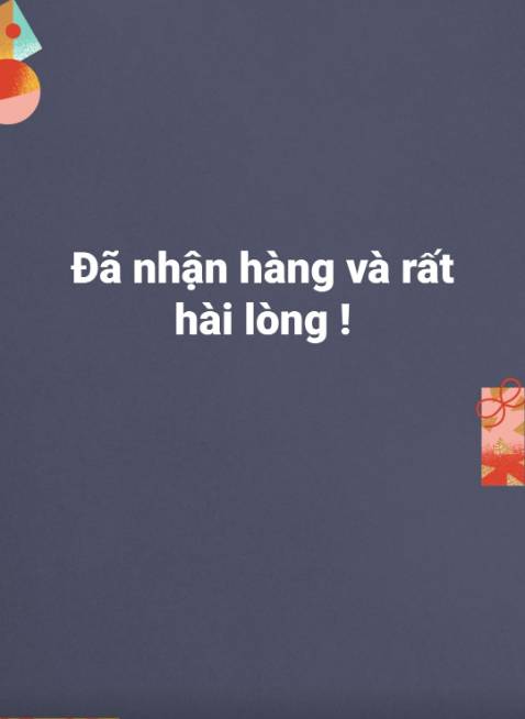 Giao hàng nhanh. Hàng y như hình. Rất hài lòng. Tuyệt vời. Good shop. Rất thích. Shop rất ok Giao hàng nhanh. Hàng y như hình. Rất hài lòng. Tuyệt vời. Good shop. Rất thích. Shop rất ok