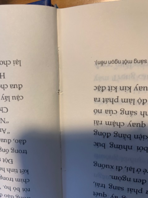 Sách bị in ngược từ đầu đến cuối chưa kể đến những vết nhớp nhớp dính dính tại bìa và bị sờn phần bìa. Giao hàng nhanh nhưng chất lượng sách quá tệ!!!