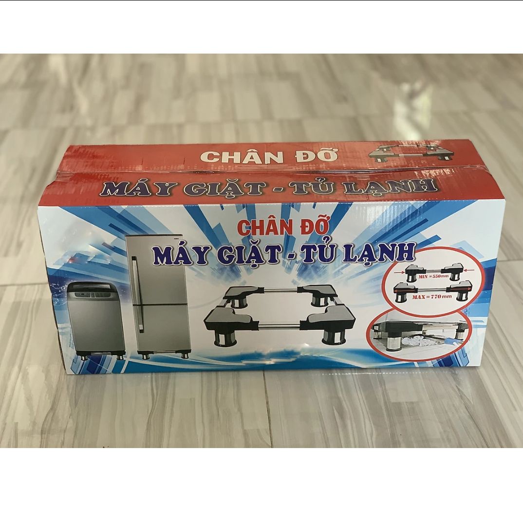 Sp tốt lắm,to và cứng như miêu tả.Trụ chân bằng inox to bằng phi 49 dưới đế có lớp cao su chống trượt,4 thanh nối bằng inox dày và nặng có lỗ để vặn vít, các khớp chân trụ bằng nhựa cứng cáp có các lỗ để chọn kích thước lớn nhỏ tùy ý.phia trên có lớp cao su chống rung như miêu tả.sp khá nặng.Tom lại là số rất ok để máy giặt cỡ lớn cũng ko vấn đề j