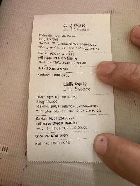 in không được rõ, cuộn thì nhỏ hơn mấy chổ khác