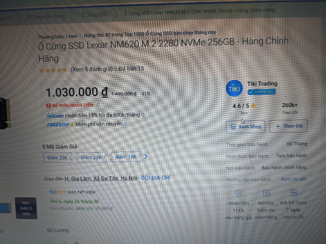 Thông tin ghi là bảo hành 60 tháng mà trên tem ghi chỉ có 36T là sao nhỉ !!!? Thông tin ghi là bảo hành 60 tháng mà trên tem ghi chỉ có 36T là sao nhỉ !!!?