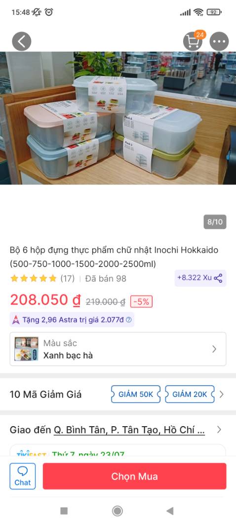 Hộp đựng đồ ăn này dễ dàng vệ sinh nhựa dày mình rất thích đã mua lần hai nắp đậy kín hy vọng xài bền sẽ ủng hộ nếu cần