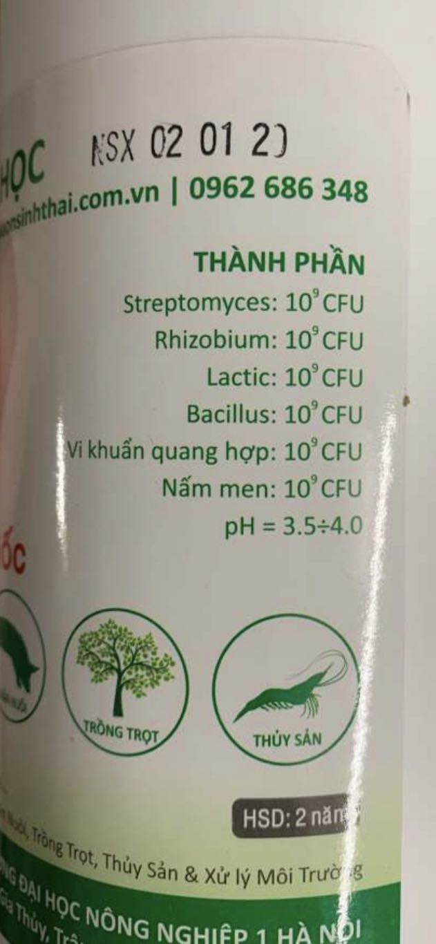 Đóng gói rất chắc chắn. Dùng ủ phân bón và xử lý mùi hôi rất tốt. Tờ hướng dẫn hơi mờ. Hơi khó đọc. Nhưng vẫn ủng hộ shop 5 sao nhé