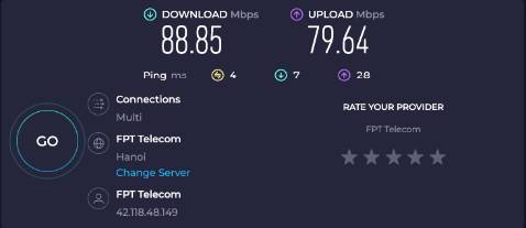 Sản phẩm tệ, mô tả thì là 
AC1200
5 GHz: 867 Mbps (8***ac)
Nhưng thực tế sử dụng chưa đến 100 Mbps
Trong khi mạng nhà mình cắm dây vào hơn 900 Mbps (Khi cắm cùng dây này vào router sau đó bắt wifi thì chưa đến 100 Mbps ) Sản phẩm tệ, mô tả thì là 
AC1200
5 GHz: 867 Mbps (8***ac)
Nhưng thực tế sử dụng chưa đến 100 Mbps
Trong khi mạng nhà mình cắm dây vào hơn 900 Mbps (Khi cắm cùng dây này vào router sau đó bắt wifi thì chưa đến 100 Mbps )