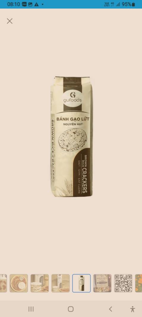 Mùi vị rất thơm ngon, hương gạo lứt rất đậm đà, còn được tặng thêm bánh nữa. Bánh giòn giòn ăn rất đã miệng, đặc biệt là ăn sau mỗi buổi tập. Bảo quản trong hộp khá kín và tiện dụng. Sẽ ủng hộ shop trong thời gian tới. Mùi vị rất thơm ngon, hương gạo lứt rất đậm đà, còn được tặng thêm bánh nữa. Bánh giòn giòn ăn rất đã miệng, đặc biệt là ăn sau mỗi buổi tập. Bảo quản trong hộp khá kín và tiện dụng. Sẽ ủng hộ shop trong thời gian tới.