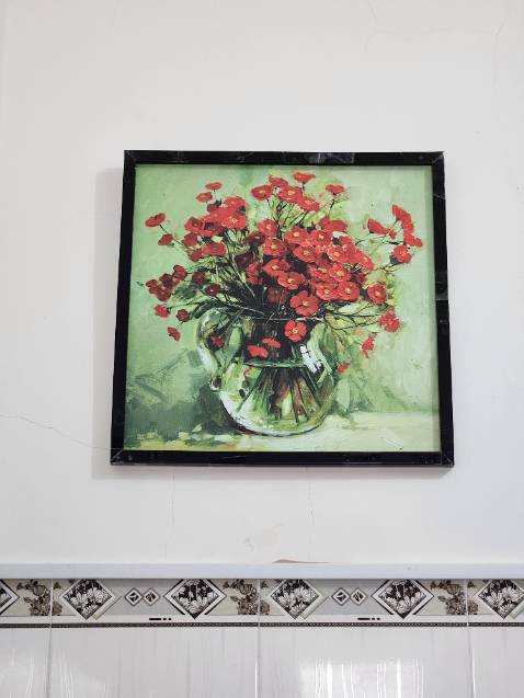 (*) Đánh giá không tính điểm
Tranh đẹp nhưng khung ảnh có vẻ không chắc chắn, bị vỡ, có thể do khâu vận chuyển