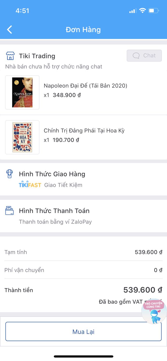 Do đơn hàng giao từ vùng dịch nên có hơi lâu nhưng nhìn chung mình khá hài lòng. Tiki gói hàng cẩn thận, sách mới và đẹp. Được giảm 30% cộng thêm mã giảm giá nữa.