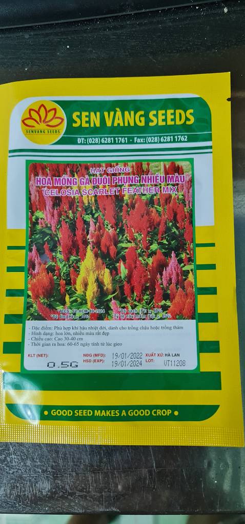 Chưa trồng nên chưa đánh giá được. Bao bì đẹp