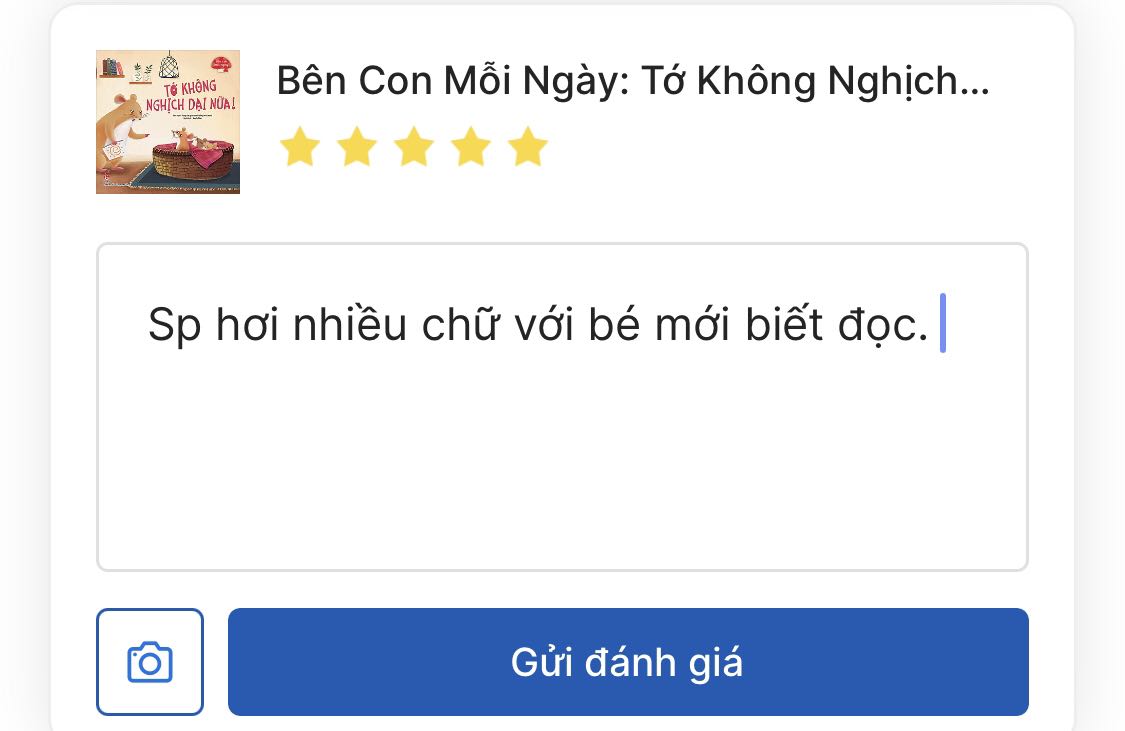 Sp hơi nhiều chữ với bé mới biết đọc.