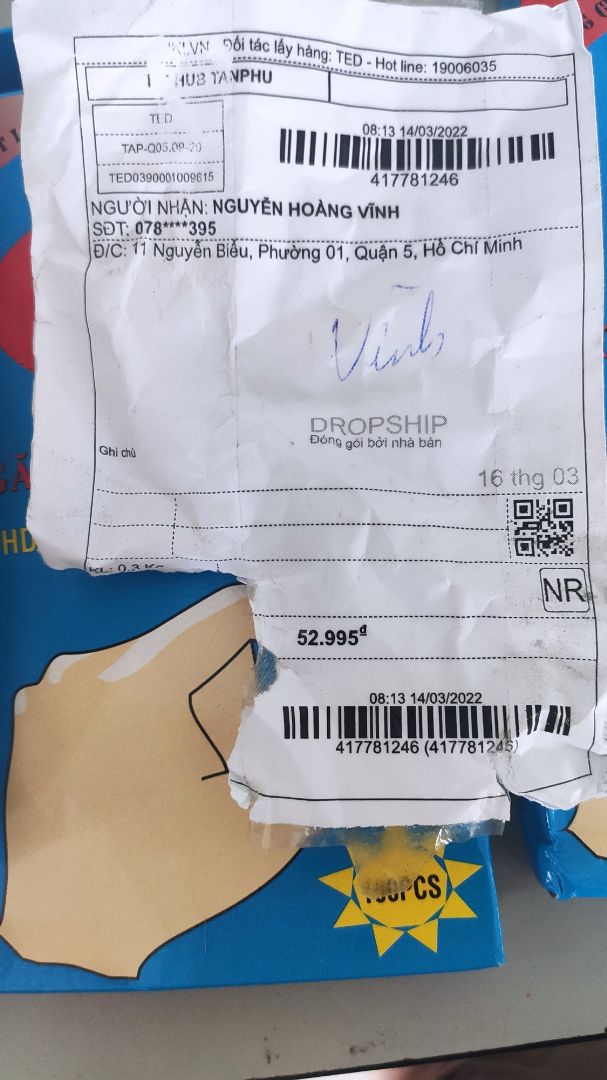 đặt 300 túi lọc rác, mà giao 300 cái găng tay là sao shop. tui yêu cầu trả hàng và trả tiền

••••P/S: đã được shop hướng dẫn đổi trả hàng đầy đủ (vì đã đổi lâu mà quên sửa đánh giá nên xin lỗi shop nhiều)