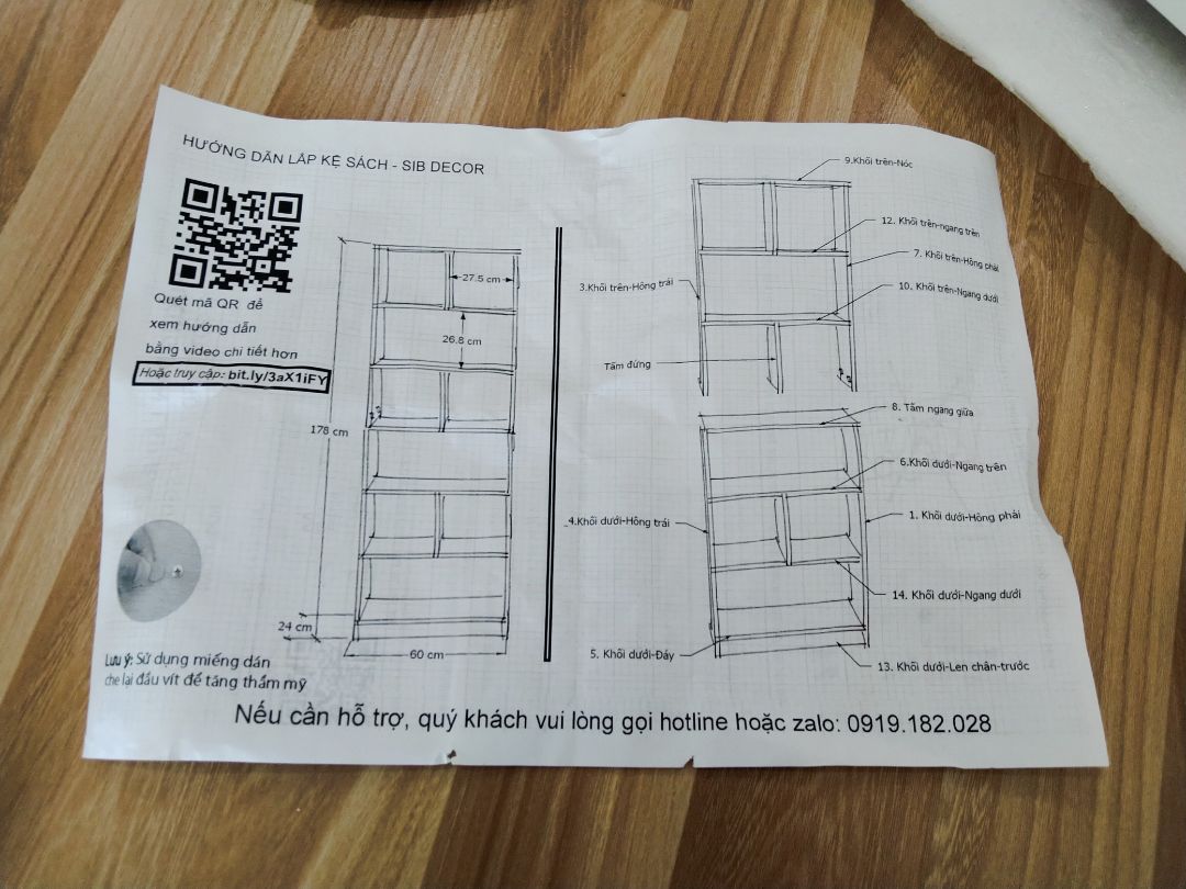 Kệ rất đẹp để được nhiều đồ, có hướng dẫn lắp đặt rõ ràng, lắp khoản 2 tiếng nên cũng khá mất thời gian