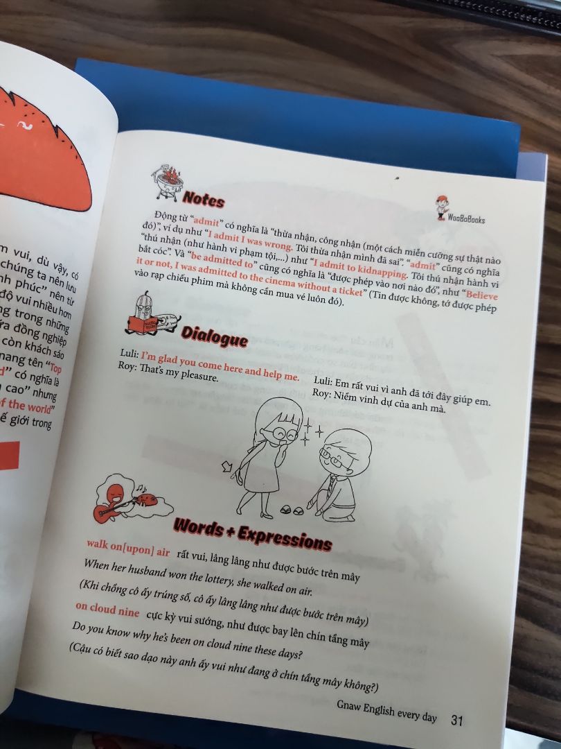 Nhìn chung, sách khá thú vị với cách minh hoạ dễ thương, các mẫu câu có ví dụ, giải thích, ghi chú rõ, dễ hiểu