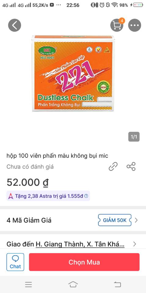 Giao hàng nhanh chóng,  đóng gói kĩ.  Rất hài lòng về sản phẩm mua trên tiki. Lên tiki là có thể tìm đặt được sản phẩm ưng ý.
