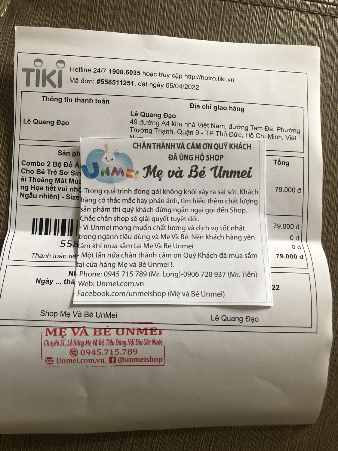 Lần đầu tiên mua Tiki mà khi nhận hàng cảm thấy hài lòng như vậy, cảm thấy mình được tôn trọng. Chúc Cty ngày càng phát triển và thành công. Uy tín làm nên thương hiệu