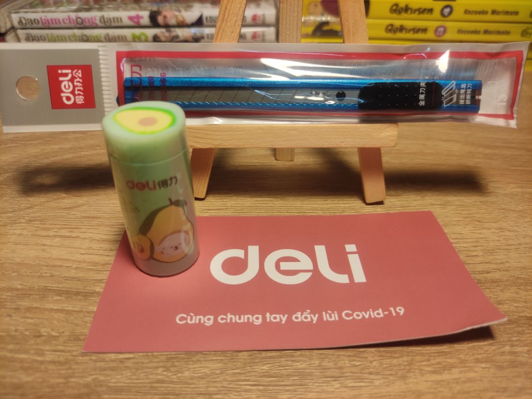 Deli đóng gói tốt, tẩy mình nhận màu xanh quả bơ nhìn dễ thương. Chất lượng phù hợp với giá tiền. 5* cho Deli nhé!