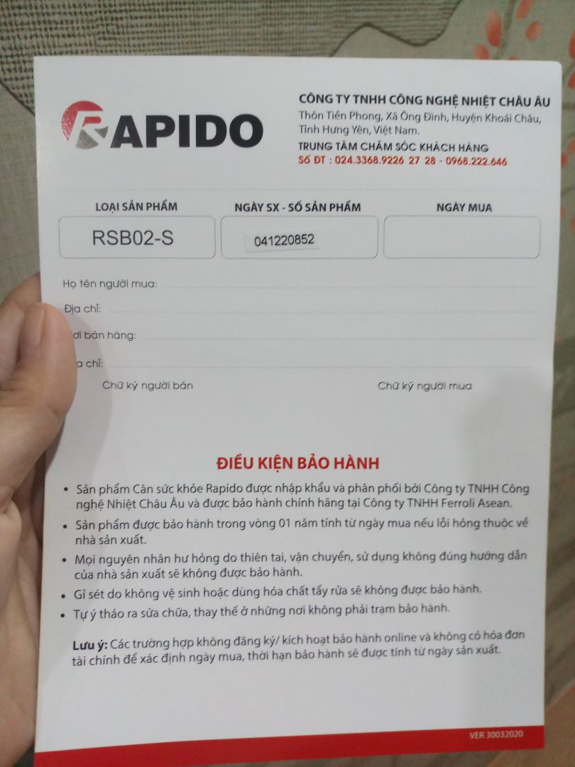 có hỗ trợ so sánh chênh lệch 2 thông số, cao thấp bao nhiêu, nhưng k có tự động nhận dạng ng lên cân, mà mình cần tự chuyển ng cần cân để thống kê đúng. Các lần cân mà không mở máy thì không có được ghi nhớ lại. Các chỉ số lệch nhiều so với cân omron. Không thể đăng ký bảo hành trên web, vì k có sản phẩm cân trong list chọn, phải đăng ký bằng tin nhắn.