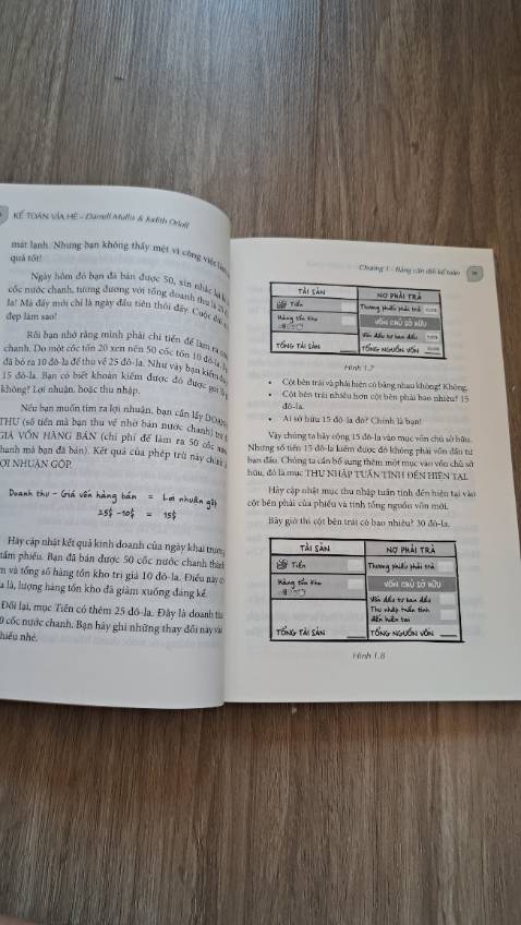 Dựa vào việc bán nước chanh, tác giả mô tả chi tiết, dễ hiểu về kế toán, về bản cân đối, về báo cáo hoạt động kinh doanh, thấy được lãi, lỗ.
