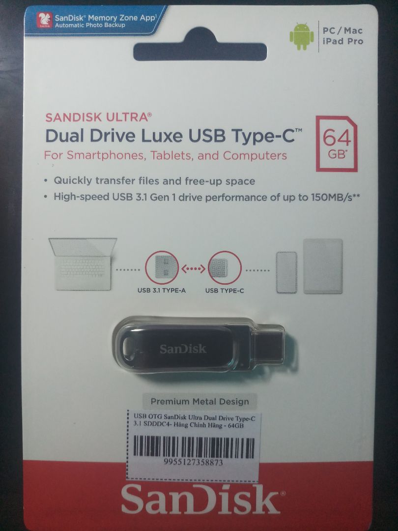 Nhận xét chi tiết về sản phẩm. Mình đã sử dụng cả hai cổng của usb này và có đánh giá như sau: (Xem ảnh)
- Khi dùng cổng USB 3.0 (~5gb tốn 5') thì tốc độ cho ra trung bình (max ~ 20 MB/s; trung bình ~ 15 MB/s; tốc độ không ổn định ở khoảng 65-85% có thời điểm rớt xuống 2-3 MB/s).
- Khi dùng cổng USB Type-C 3.1 (~5gb tốn 2') thì tốc độ cho ra tương đối cao (max ~ 55 MB/s; trung bình ~ 25 MB/s; tốc độ không ổn định lúc đầu 0-40% và lúc gần cuối 75-85% có thời điểm rớt xuống 10 MB/s)
- Tóm lại, nhìn chung tốc độ ghi tốt như theo sản xuất, tổng thể ổn định, tốc độ đọc có thể tự ***, giá cả tốt so với nơi khác, khuyết điểm là nóng lên khá nhanh do vỏ bằng kim loại. Có tem bảo hành theo nơi bán.