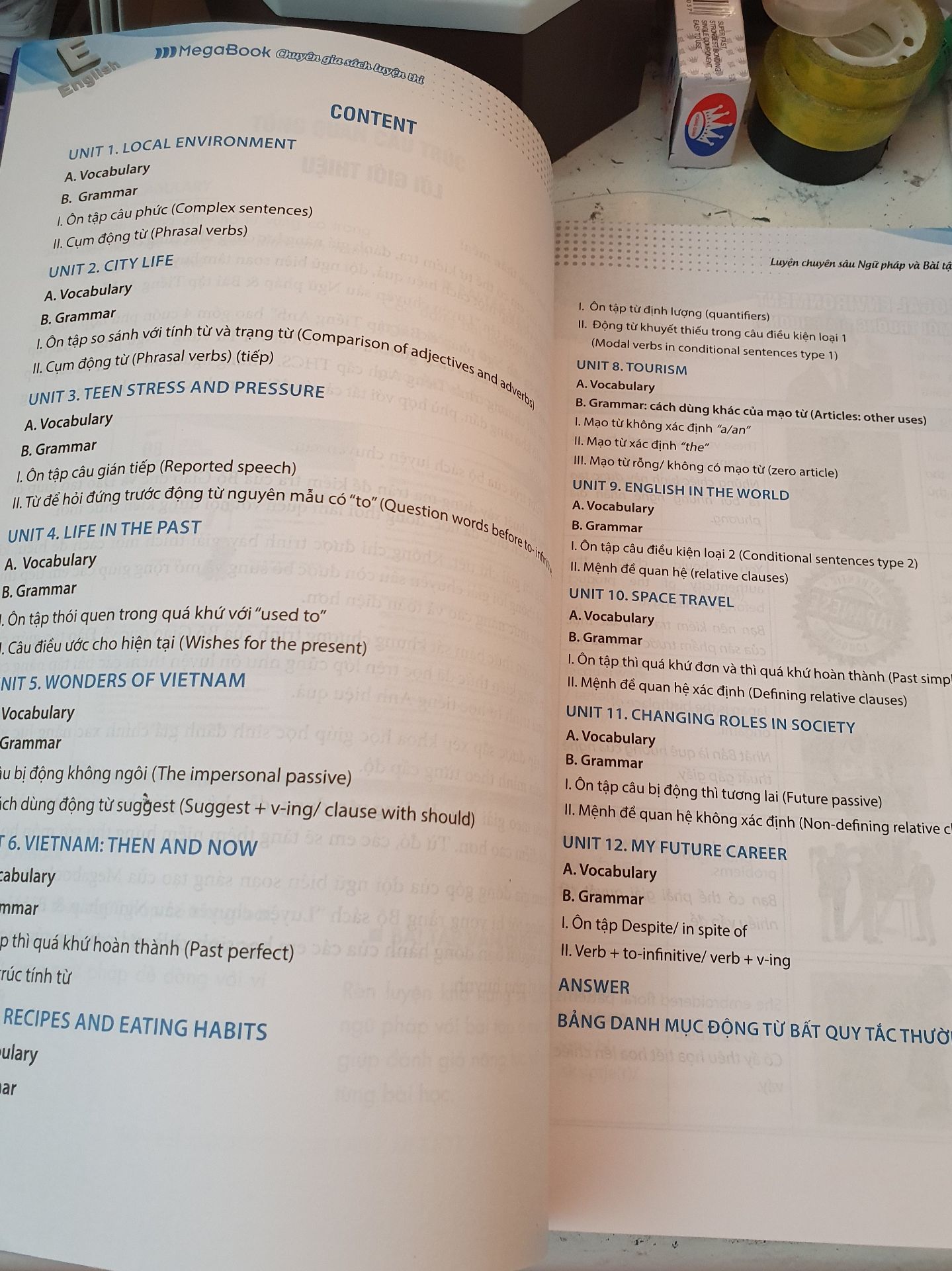 Sách có nội dung của sgk tiếng anh mới, hơi tiếc vì mình học chương trình cũ. Nhưng mà sách có đầy đủ từ vựng, ngữ pháp, bài tập và đáp án nên rất dễ hiểu.