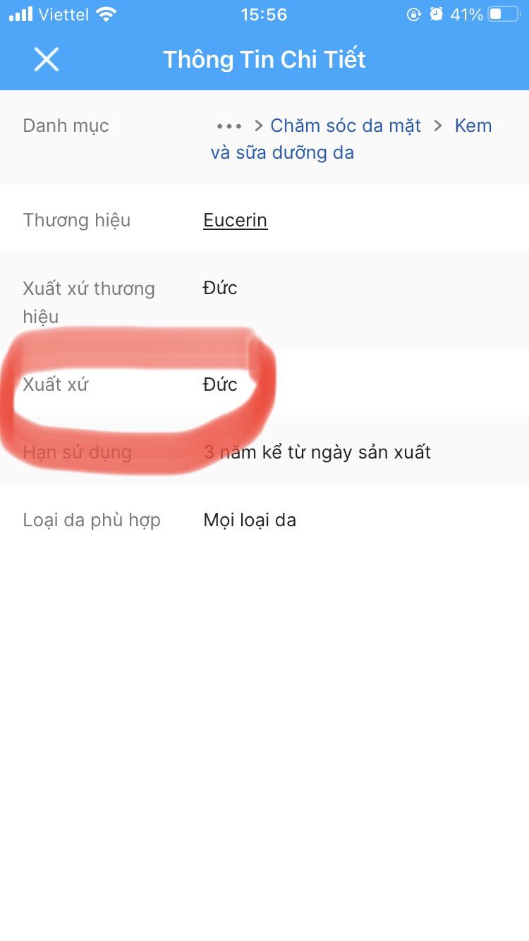 * Đôi điều về store eucerin:
1. Chất lượng sản phẩm thì đây là lần đầu mình mua trải nghiệm nên chưa thể nói gì. Nhưng thấy có rất nhiều người đánh giá tích cực về chất lượng sản phẩm.
2. Khi nhận sản phẩm thấy để sản xuất tại Ba Lan, nhưng thông tin của Store đăng là tại Đức.

* mình đã rất thích tiki, đồng nghiệp và bạn bè của mình cũng vậy. Tuy nhiên lần mua hàng này khá buồn về tiki:
1. Delay giao hàng so với dự kiến khá lâu.
2. Gửi *** phản ánh nhưng không được phản hồi.