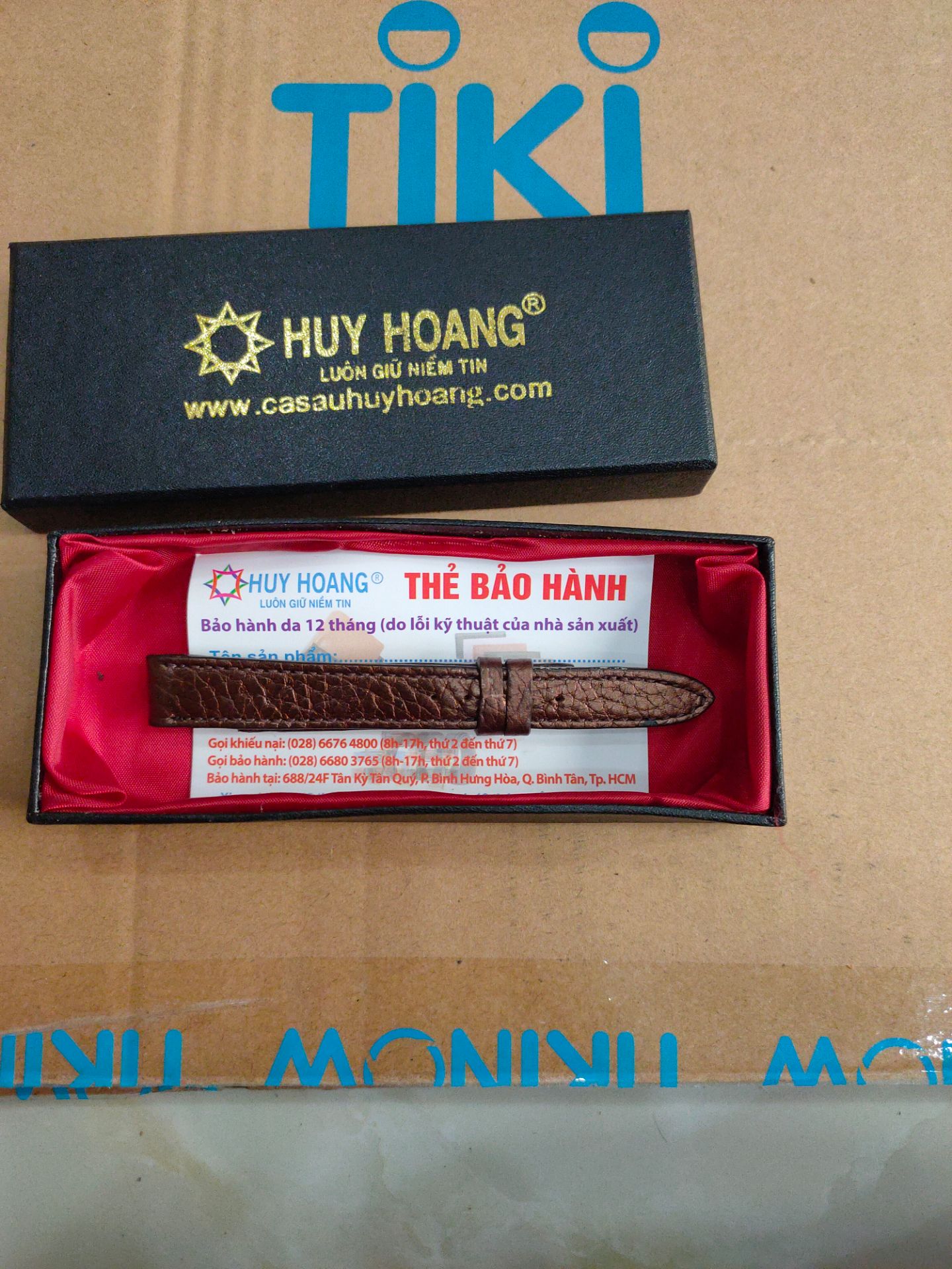 Dây da bò thật.... có hộp và thẻ bảo hành nhìn rất sang trọng