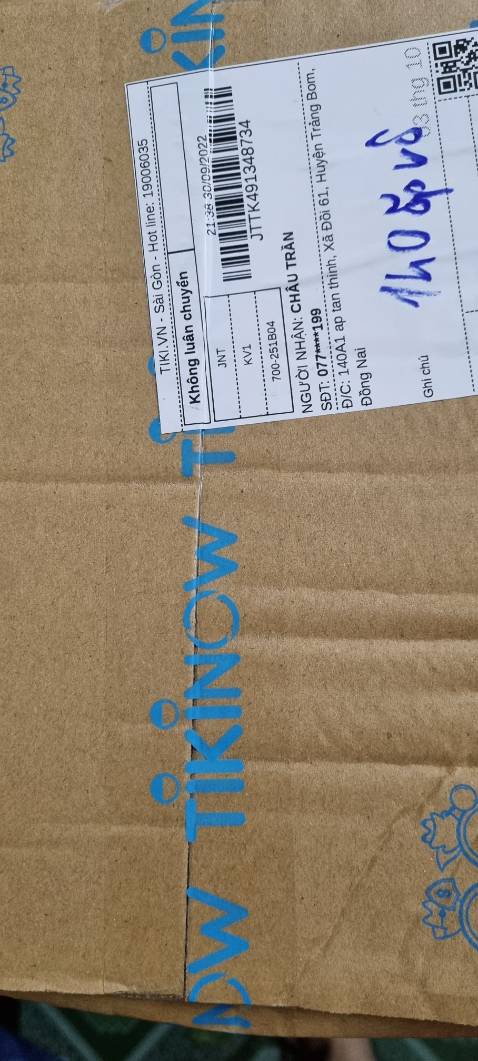 G,hang nhanh lắm nha. Mk đặt tối qua ma nay 4pm đã nhận được, sp mjh dat o tiki thi kp lo lắng , thanks.
😘😘😘