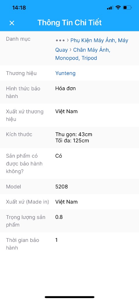 Thứ 1 là hàng xuất xứ TQ lại quảng cáo xuất xứ VN. Thứ 2 là quá cồng kềnh và quá nặng nên sẽ hơi bất tiện khi mang đi du lịch hoặc chụp ảnh bên ngoài. Có thể chắc chắn cho bạn nào chỉ sử dụng tại chổ.