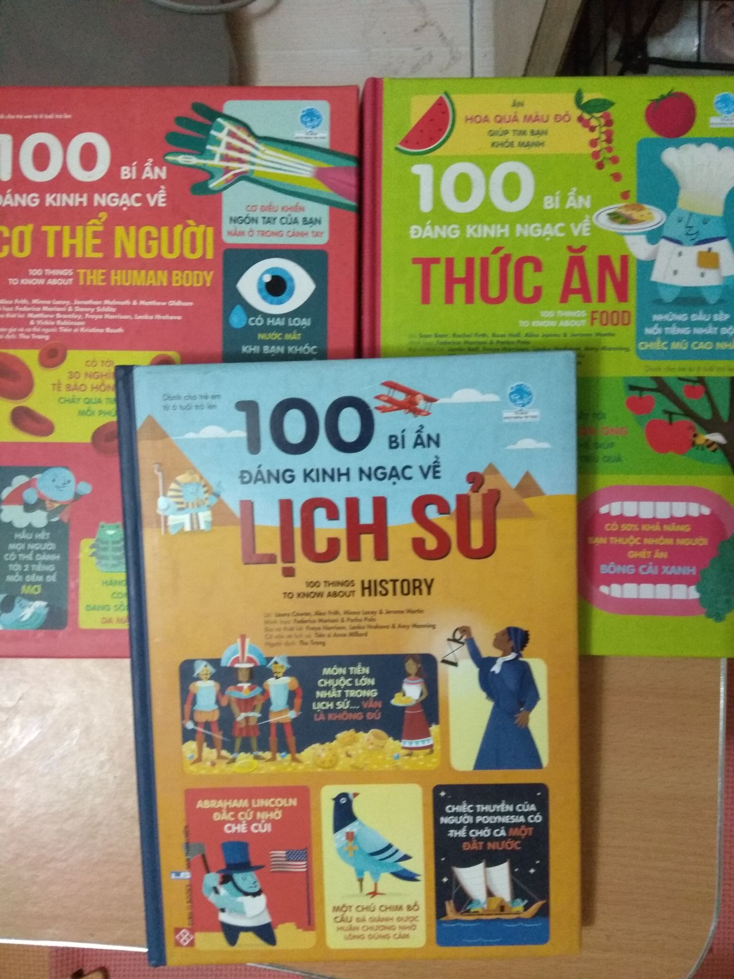sách phù hợp với thiếu nhi, và cả người lớn vì có những thứ ng lớn ko biết hết đc.hình thức đẹp bắt mắt.Mình rất hài lòng với cuốn sách.