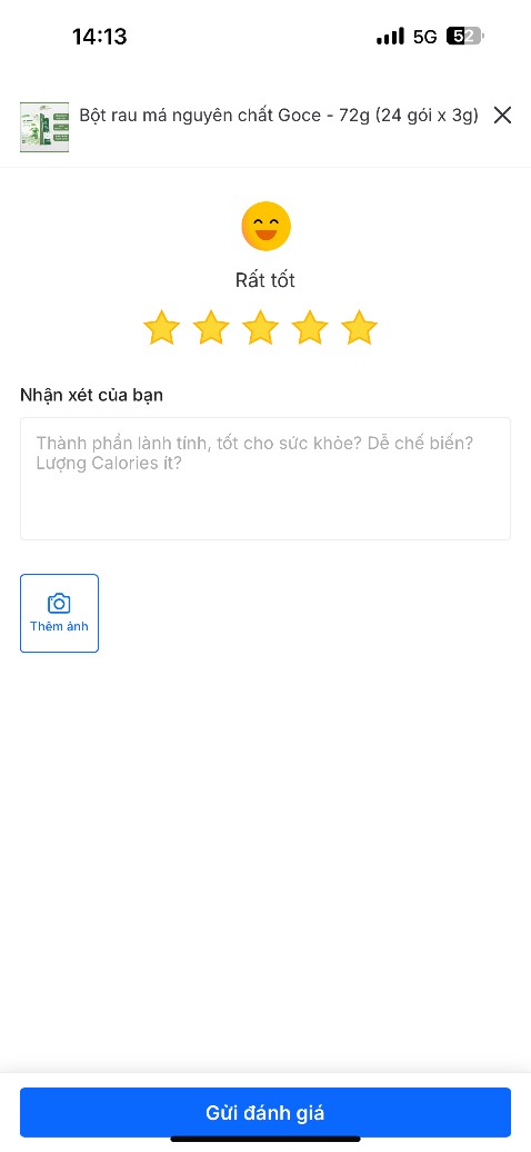 Ok tốt cho 5 sao nha,👌