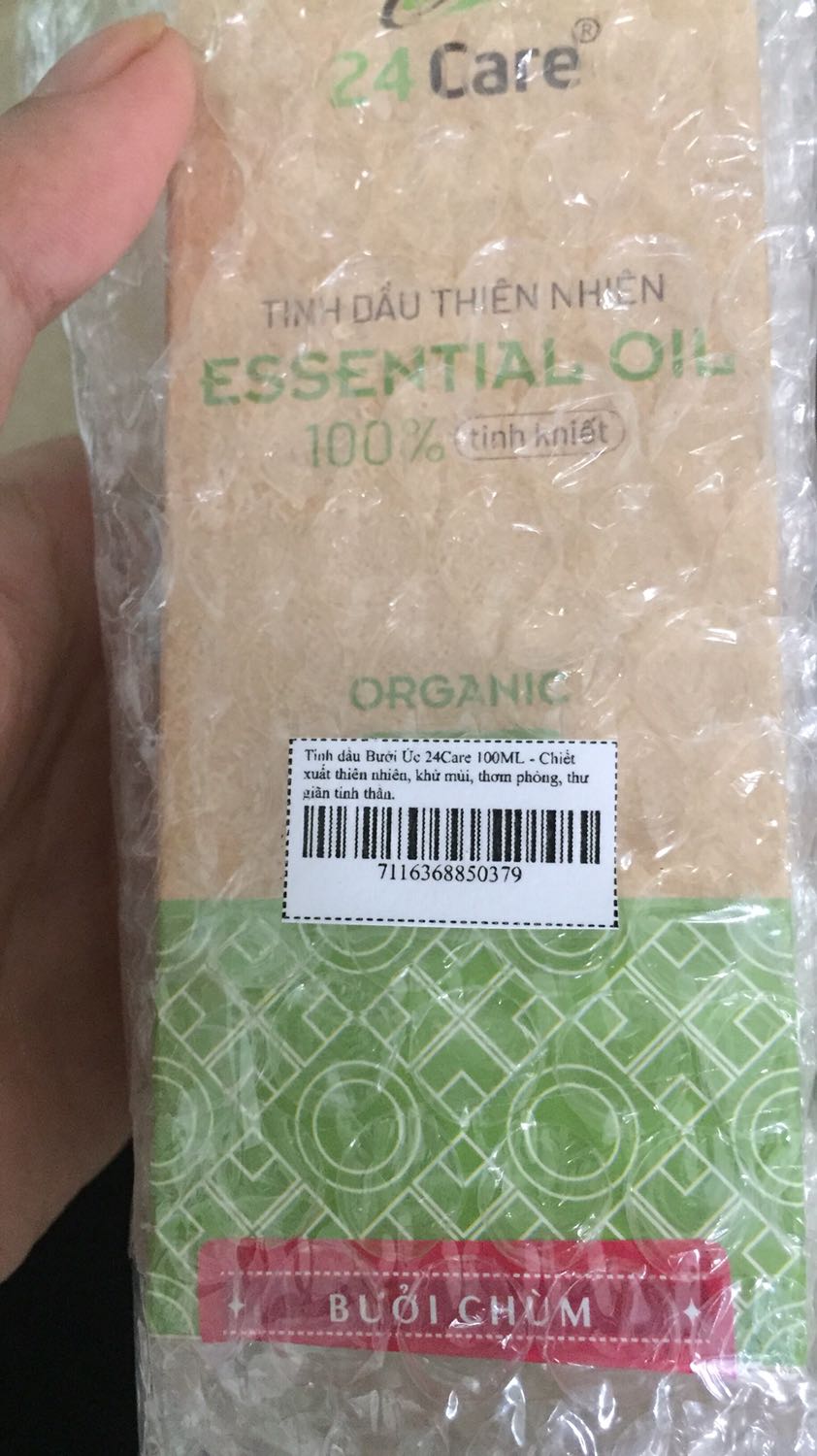 Đánh giá cao tinh dầu bưởi ngọt của shop, thơm ngọt tự nhiên, giảm stress, dễ ngủ, thơm lâu, ít hao, ship cũng tất nhanh, gói cũng rất kỹ nhưng shop đừng nên dùng nilon xốp đó để gói nữa nhé, cũng bảo vệ môi trường shop ơi