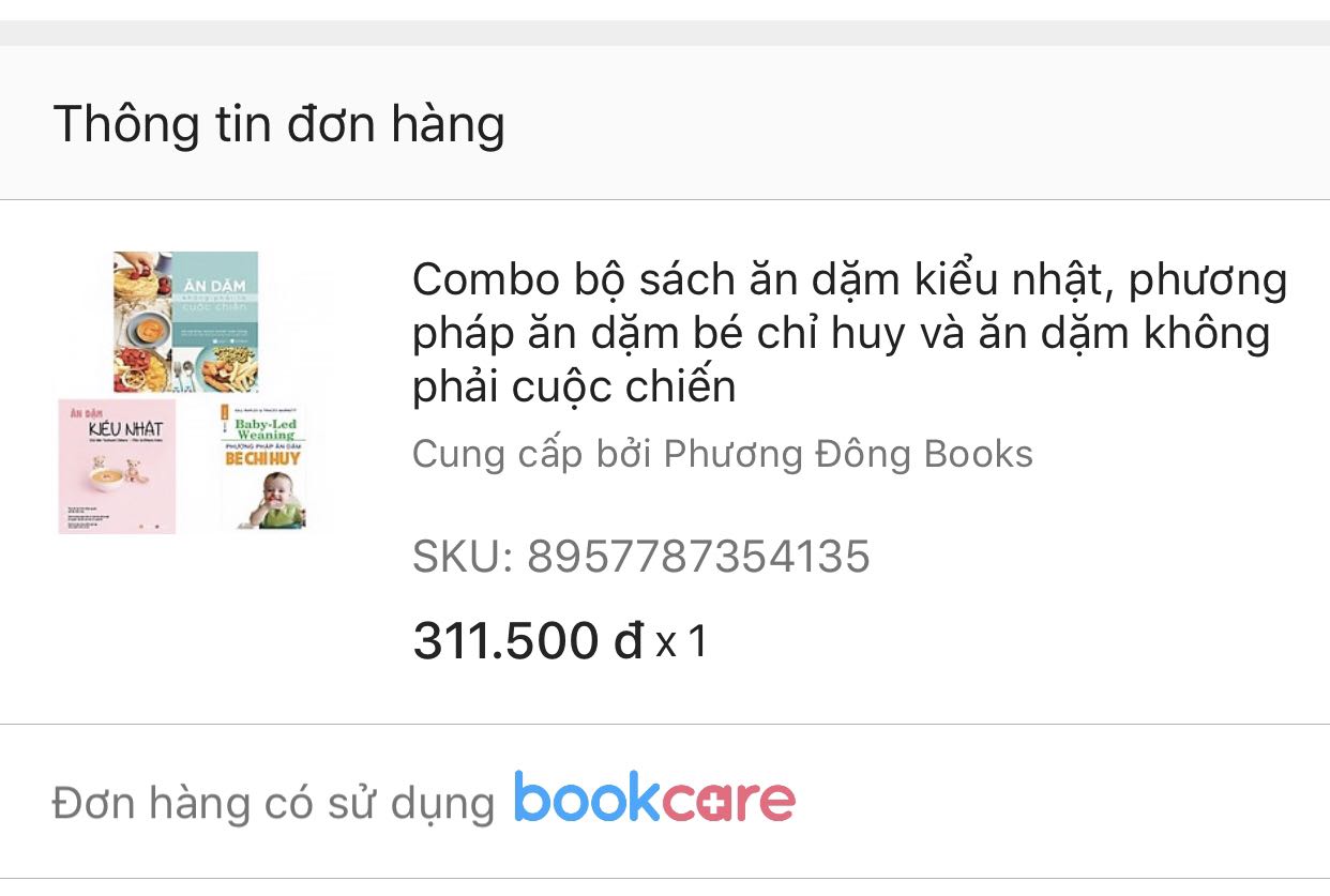 Có 2 điều mình ko hài lòng
1. Mình mua sách sử dụng bookcare nhưng khi nhận được thì lại ko có
2.Sách mình nhận được dơ và nhăng nhìn là biết sách cũ rồi
Mình mua nhiều đơn hàng tiki nhưng đây là lần đầu  rất không hài lồng