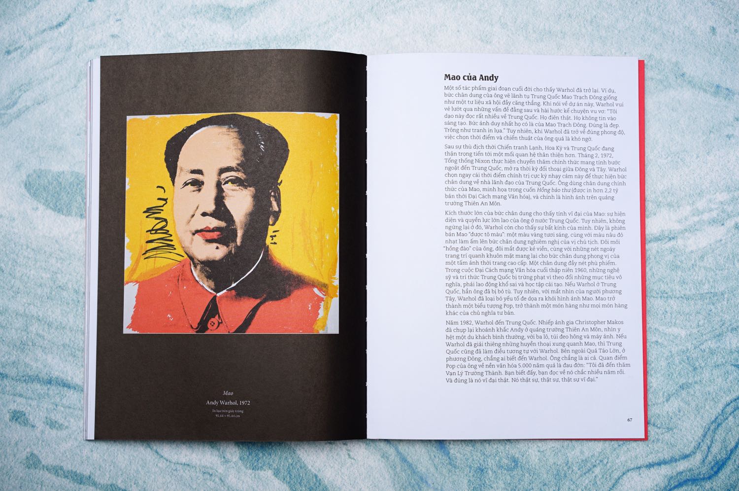 Sách in đẹp như các cuốn khác cùng bộ, góp thêm hiểu biết về phong cách hội hoạ hiên đại Pop Art, thông qua cuộc đời nghệ sĩ Warhol. Đáng để tìm hiểu.