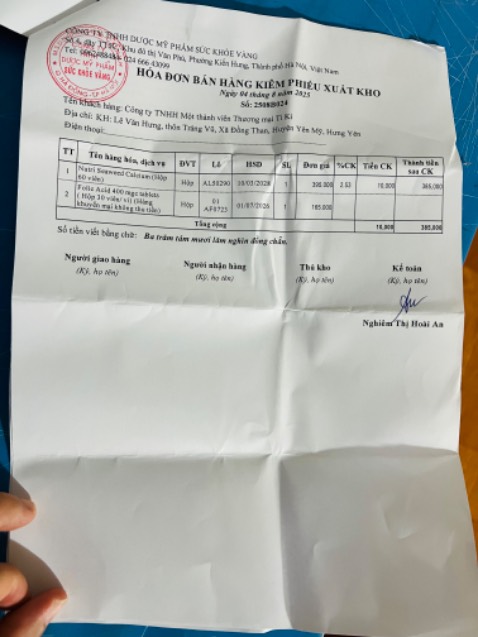 Mình mua hàng lần đầu chưa biết công dụng sao nhưng shop được cái cẩn thận và hiểu ý, đầy đủ phiếu xuất kho, date mới, đóng gói kỹ. Sẽ đặt thêm 1 đơn nữa ngay lập tức và ủng hộ shop dài dài nếu công dụng tốt thực sự!