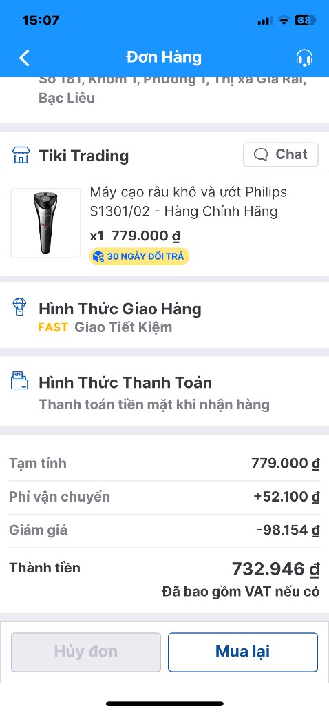 Sản phẩm giao giống như quảng cáo