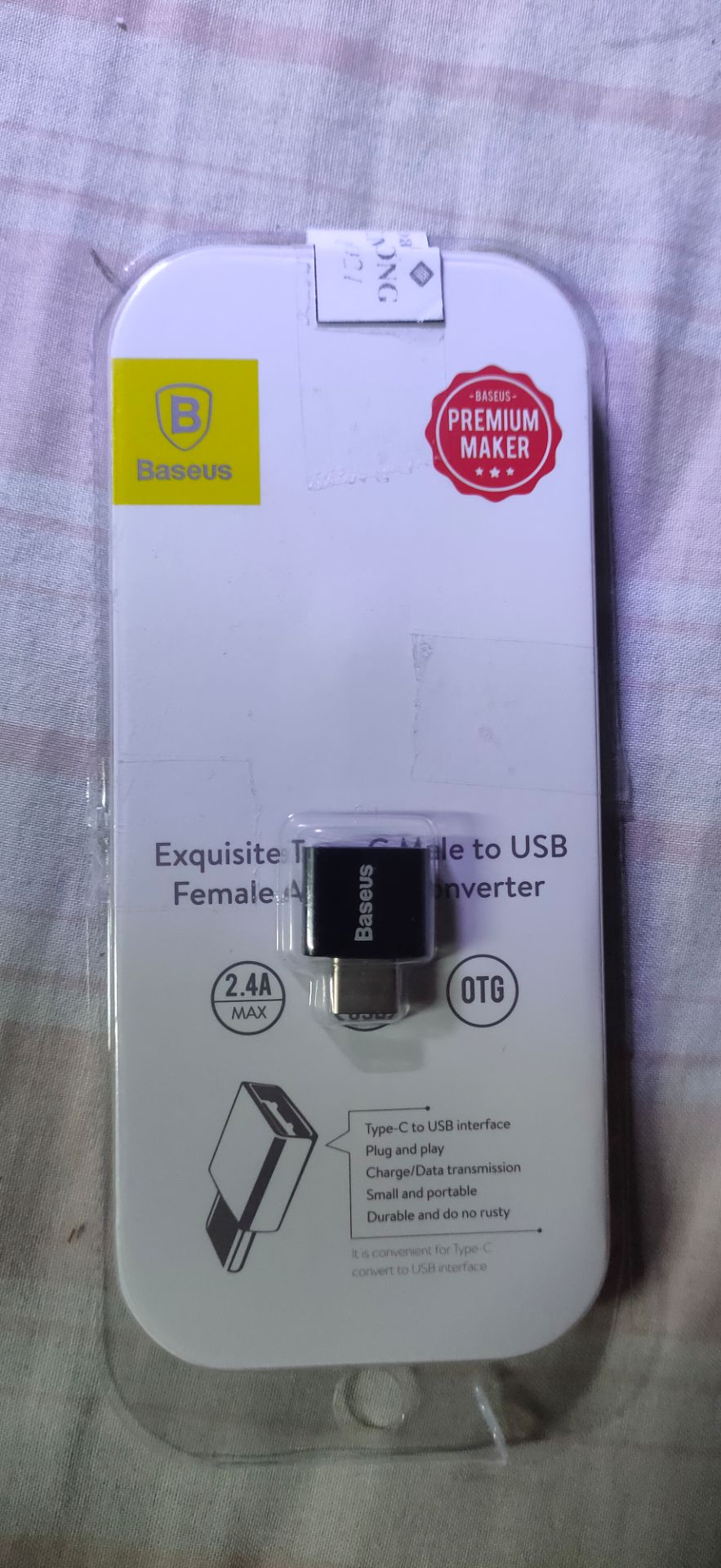 Thiết bị ghi rõ là OTG, nhưng khi gắn vào điện thoại  thì lại không nhận bất kỳ thiết bị ngoại vi nào của mình (như là chuột, gamepad, keyboard).
Nhờ Tiki thông báo lại nhà bán hàng để kiểm tra lại, hoặc đổi sản phẩm đúng hơn giúp mình nhé. Thiết bị ghi rõ là OTG, nhưng khi gắn vào điện thoại  thì lại không nhận bất kỳ thiết bị ngoại vi nào của mình (như là chuột, gamepad, keyboard).
Nhờ Tiki thông báo lại nhà bán hàng để kiểm tra lại, hoặc đổi sản phẩm đúng hơn giúp mình nhé.