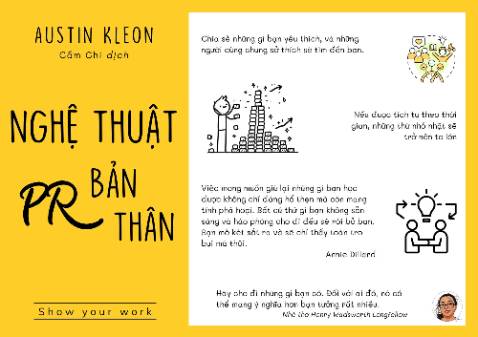 NGHỆ THUẬT PR BẢN THÂN

Đây là cuốn sách nhỏ gọn, nội dung không nhiều nhưng đối với mình rất đáng để đọc. Có thể bạn cho rằng những ý như tác giả nói cũng bình thường, nhưng chính sự bình thường đó thường bị bỏ qua. Đến khi người khác phát biểu thì mình lại thấy: “Ôi điều đó đơn giản thế sao mình không nghĩ ra?”.

Đừng cầu toàn, hãy làm việc theo kiểu nghiệp dư, thường những người nghiệp dư ít sợ mắc sai lầm, có thể tự do chia sẻ kiến thức của mình mà không ngại nó chưa được hoàn hảo. Trước đây, mỗi lần muốn viết bài gì để đăng công khai mình rất ngại, mình sợ mình viết không hay, sợ kiến thức của mình dễ quá,… Bây giờ mình lập trang này chỉ để tạo thói quen đọc và viết, mình thích gì thì viết nấy thôi. Mình cũng không phải nhà văn hay nhà báo hay những cây viết chuyên nghiệp, do đó mình không sợ người khác nhận xét mình viết hay hay dở. Nếu mọi người khen hay thì tốt, chê dở thì cũng bình thường vì mình mới tập viết mà.

Thành công sau một đêm chỉ có trong cổ tích. Để người khác tìm thấy được mình thì mình phải nằm trong vùng tìm kiếm được. Mình phải chia về những gì mình yêu thích đều đặn mỗi ngày, mình hy vọng sau thời gian chia sẻ bền bỉ, những người cùng chung sở thích sẽ tìm đến mình. 

Đôi khi mình thấy mình quá tham vọng khi muốn làm quá nhiều thứ. Nhưng tác giả lại khuyên: “Cứ việc tham vọng. Hãy làm cho cuộc sống của mình bận rộn. Nghĩ lớn hơn. Mở rộng phạm vi người theo dõi ra. Đừng tự gây khó dễ cho mình bằng những lý lẽ như “phải là chính mình”. Hãy thử những thứ mới. Nếu cơ hội đến và cho phép bạn làm những việc mà bạn vẫn muốn làm, hãy nói “CÓ”. Nếu một cơ hội đến và đem lại cho bạn nhiều tiền hơn, nhưng lại không phải những việc bạn muốn làm, hãy từ chối”. Ôi, tác giả như đi guốc trong bụng mình, thôi mình đi thực hiện tham vọng của mình tiếp đây.

Nói gì thì nói, đây là cuốn sách hay, rất đáng để đọc và nghiền ngẫm.

Ngọc Liên