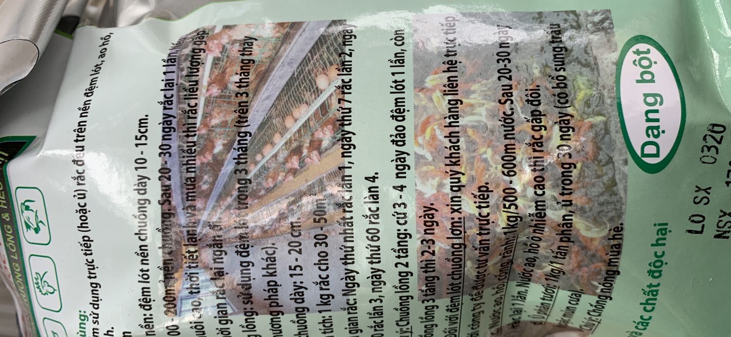 Loại men rác trường này rất tiện lợi tôi rất thích. Vì vật nuôi ít bệnh phân thải không mùi hôi chuồng. Vợ vẫn dùng được nhé