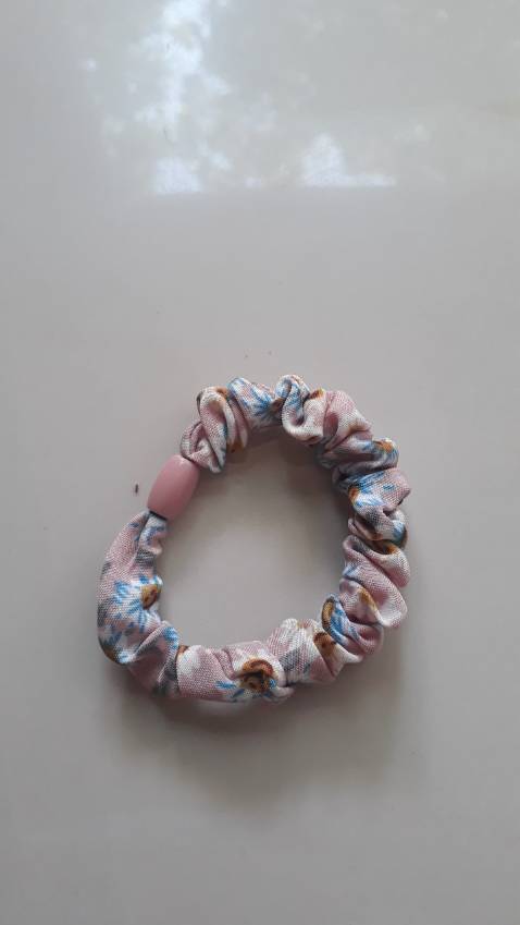 dây buộc tóc nasi vải hoa phối màu dễ thương, xinh lắm ạ