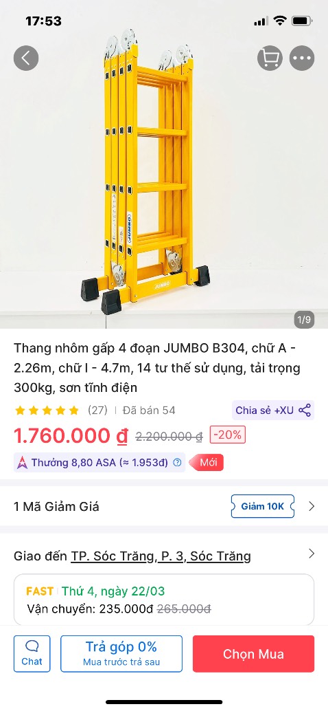 Nói tải trọng 300kg nhưng giao sản phẩm chỉ 150kg