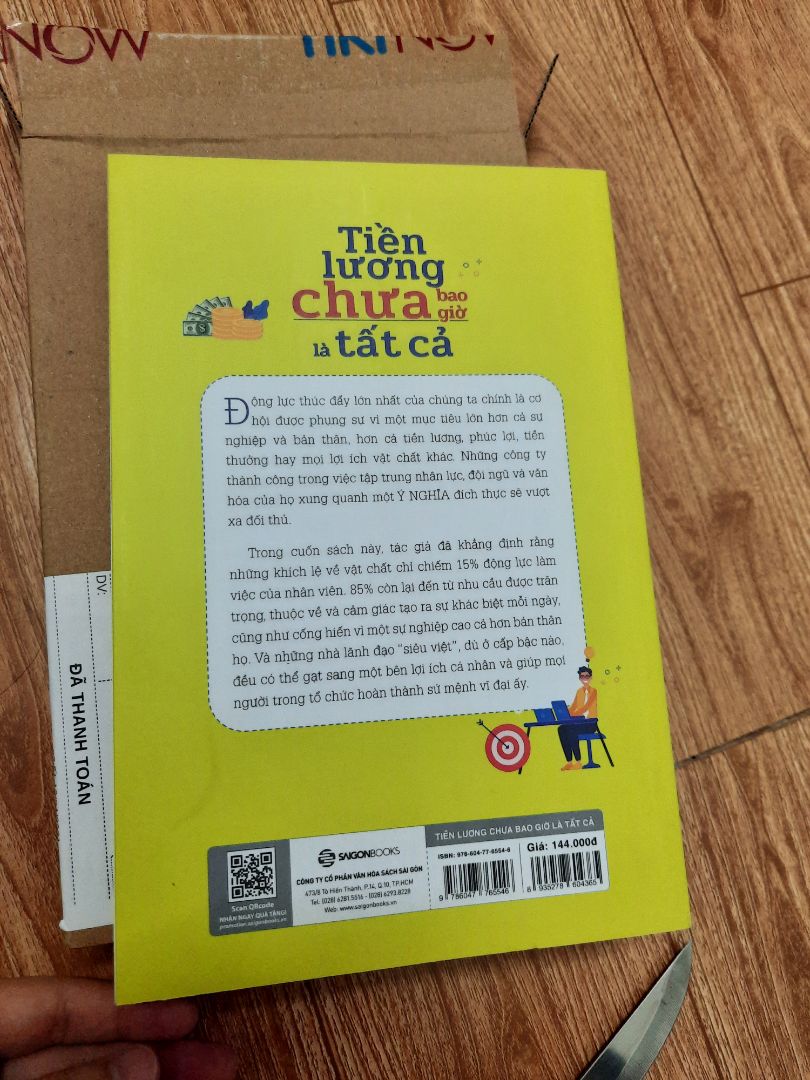 Mua với giá 72k. Đáng lẽ nên cho đọc thử. Thấy tựa sách và bìa sau hay nên mua. Nhưng tưởng viết cho người đi làm, ai dè viết cho người quản lý. Không hợp