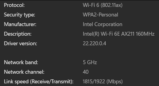 - 10 điểm chất lượng. Tốc độ đo được thường đạt khoảng gần 50% tốc độ liên kết báo lên.
- Tốc độ liên kết gấp đôi TP-Link AX10, nên tốc độ đo được cũng vậy.
