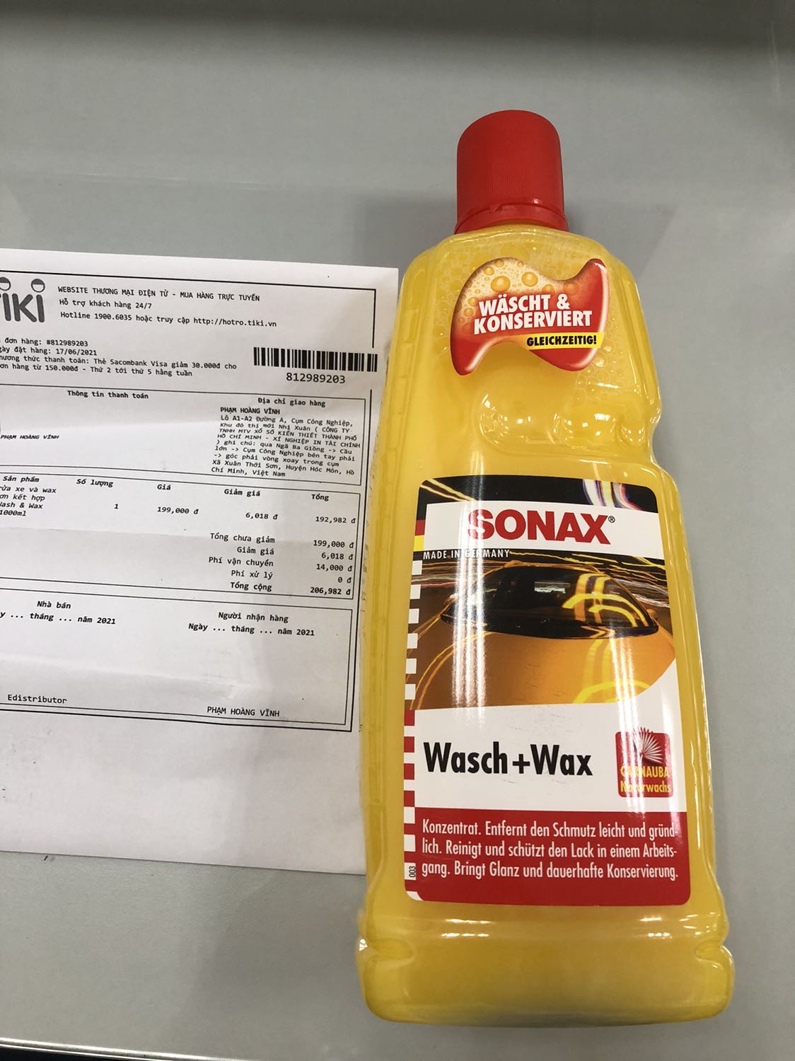 Chưa rửa nên chưa biết chất lượng thế nào. Nhưng sonax thì khỏi phải bàn rồi.