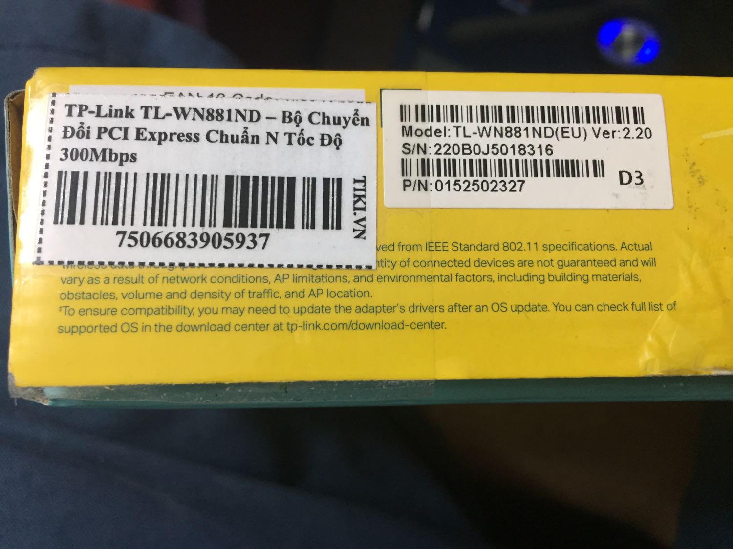 Hàng fullbox, nguyên seal, mới sx năm 2020, cắm vào cổng PCI express win 10 nhận ngay không phải cài đặt gì. Tốc độ upload, download tương đương mạng LAN, sóng khoẻ. Xem video 8k ko hề giật lag  Modem để tầng trên mà song vẫn full căng đét. Mọi người nên mua thay cho cái dây loằng ngằng nhé! Hy vọng dùng tốt ko phải mang đến tận Hà Đông để bảo hành