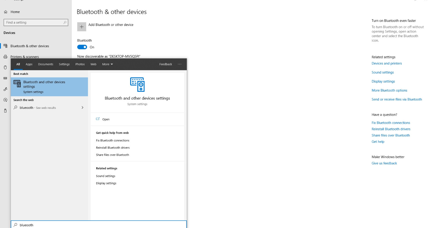Mình mua về không cần driver - chạy trên win 10 -64 bit . Khi các bạn gắn vào cổng usb thường góc phải sẽ có thông báo kết nối usb , trường hợp không có thì bạn làm như hình . Vào search tìm bluetooth và bật , sau đó quét thiết bị và kết nối . Khá đơn giản so với mình ^^ . Đã *** trong bán kính 5m kết nối ổn định , lâu lâu giật xíu nhưng không đáng kể . Nhược điểm thì chắc khi kết nối thì đèn của usb cứ chớp sáng hoài