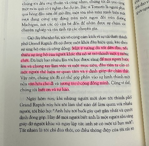 Sách hay, hiểu về kinh doanh đa cấp cũng như giá trị nó mang lại, cũng như con người có trái tim ấm áp để tạo ra cả đế chế Amway, và đóng góp của ông với Nước Mỹ