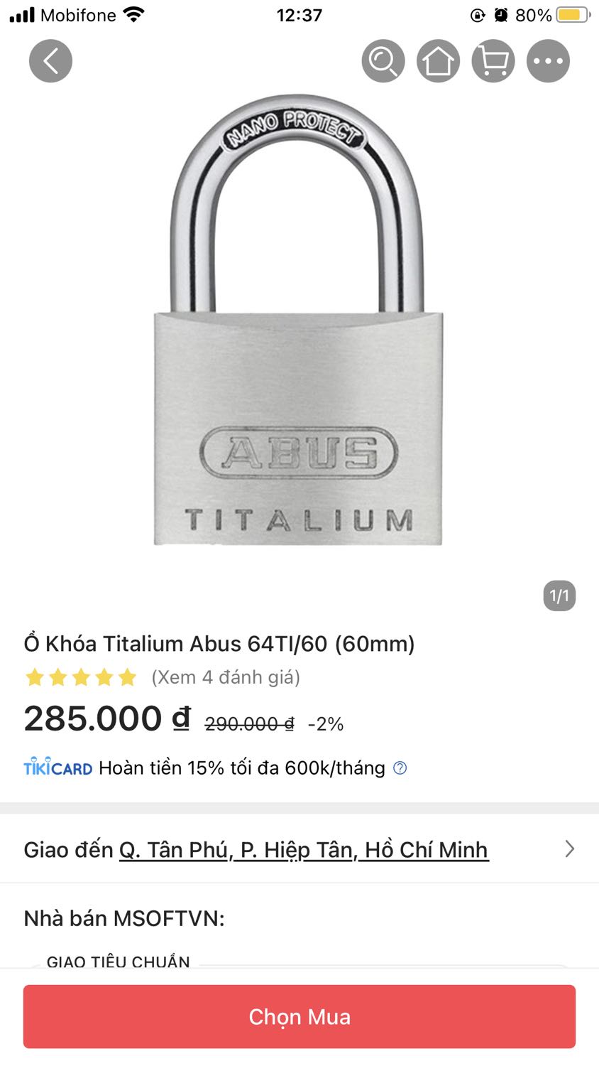 Tôi order khoá 459k mà ship lại cho tôi loại 285k!!!!
Tôi nghi ngờ shop có hành vi *** đảo!!! Yêu cầu tiki hỗ trợ tôi trả hàng và hoàn tiền!!!! Tôi order khoá 459k mà ship lại cho tôi loại 285k!!!!
Tôi nghi ngờ shop có hành vi *** đảo!!! Yêu cầu tiki hỗ trợ tôi trả hàng và hoàn tiền!!!!