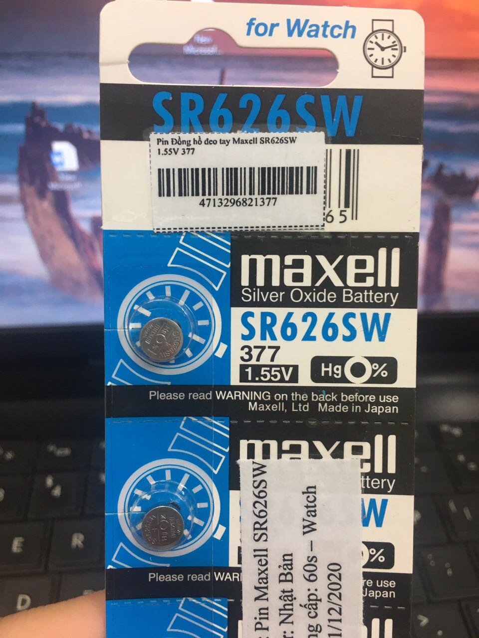 1. Pin chuẩn hãng Maxell, Made in Japan. 
2. Lắp vào đồng hồ chạy như ngựa, đã *** điện áp Pin đủ chuẩn nên độ bền có lẽ sẽ OK
3. Date xa, tận 5 năm nên yên ttâm để dành xài
4. Giao hàng nhanh, đóng gói cẩn thận

Vote 5 sao cho Tiki và cho Shop bán 60s - Watch.
Ờ mây ***, gút chóp Shop ❤️